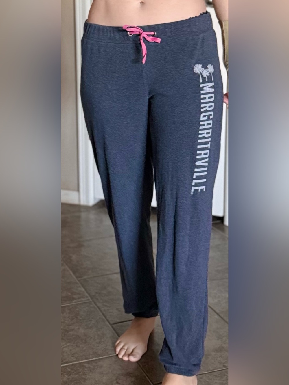 Margaritaville Y2K Dark Grey Pink Sweats Sweatpants S